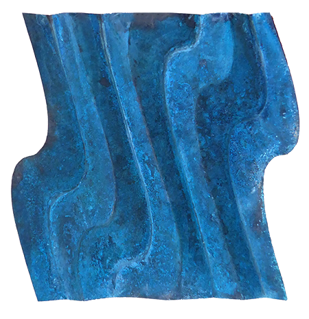 folded copper surface