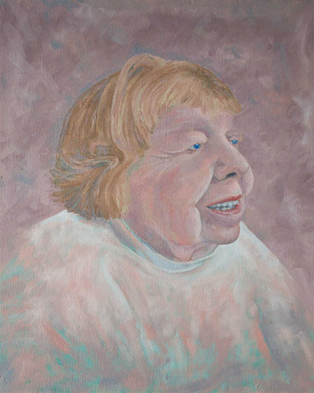 Painting: My mother, happy