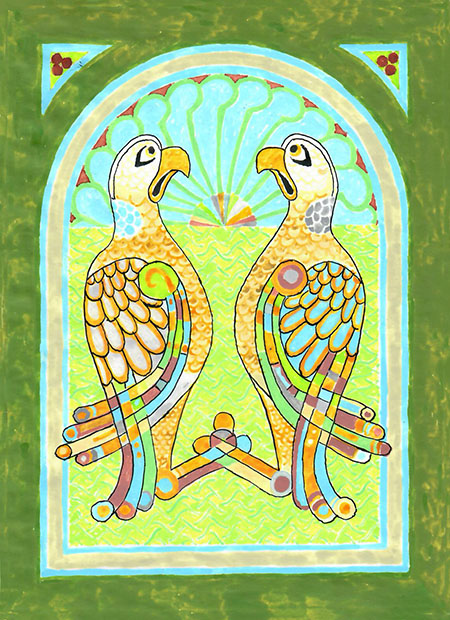 Two turtledoves, by Paul Nordberg